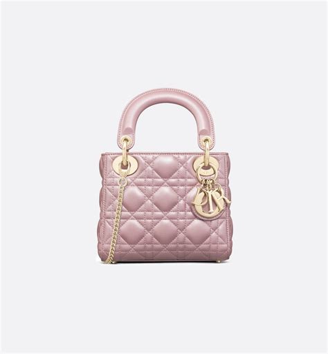 mini lady dior bag lotus pearlescent cannage lambskin|mini Lady Dior cannage.